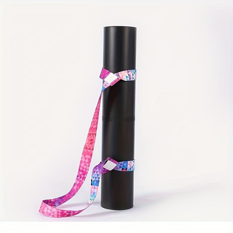 5 Colorful Printed Yoga Mat Straps for Stretching and Binding