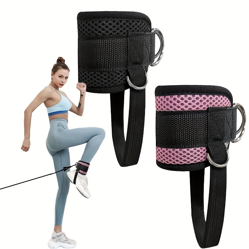 Neoprene Padded Ankle Strap for Cable Machine Reinforced 4 D Ring Double D Ring