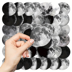50pcs Moon Stickers Phone Case Laptop Water Cup Waterproof Decorative Stickers