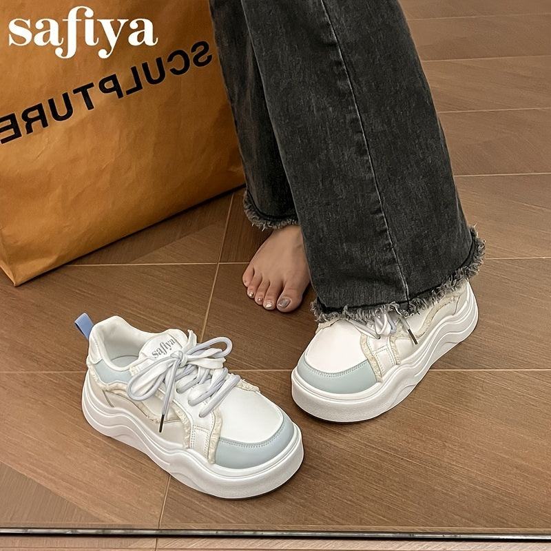 Women's Lace-Up Platform Sneakers Comfortable Board Shoes