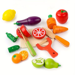 Kids Magnetic Vegetable Fruit Cutting Kitchen Toys