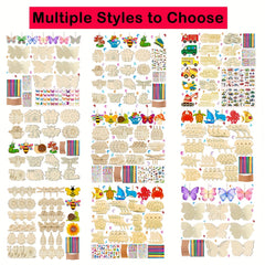 48pcs Ocean Animal Wooden Craft Set DIY Crafts for Birthdays Parties & Festivals