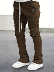 Classic Casual Bell Bottom Joggers Men's Pants