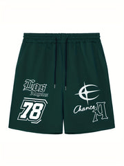 LA 198 Comfy Shorts Men's Casual Stretch Elastic Waist Drawstring Shorts