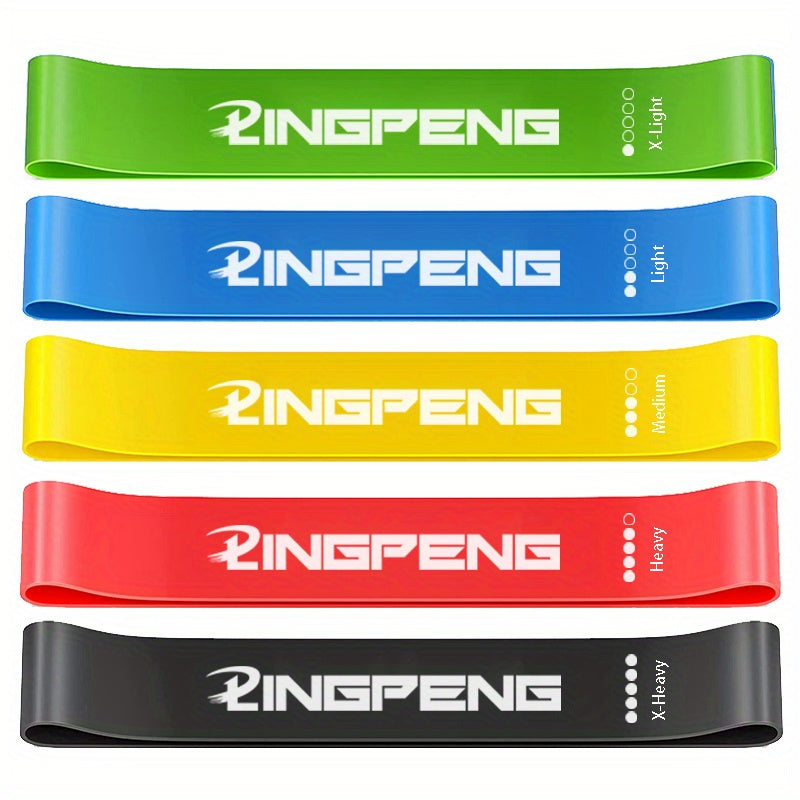 5pcs Resistance Loop Bands Set - Fitness Elastic Bands for Working Out Yoga