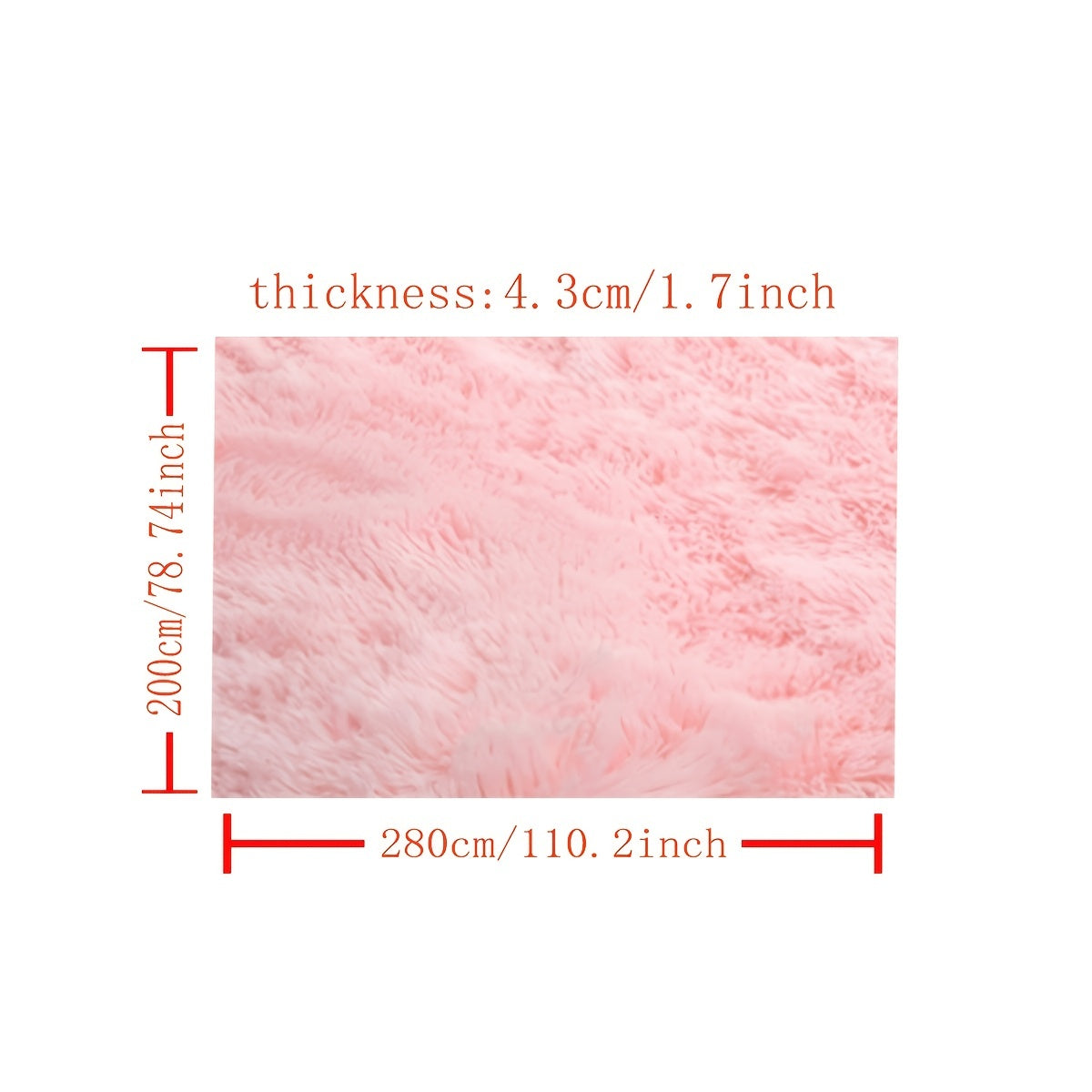Soft Plush Shaggy Rug 78x110in