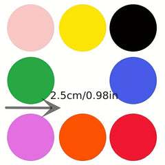 500pcs Colorful Dot Stickers Round Classification Sealing Stickers