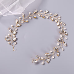 Boho Bejeweled Hair Vine Headband Tiara Hand Wired Wreath