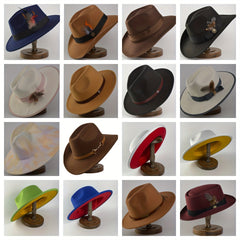 Mystery Surprise Blind Box Wool Fedora Large Brim Hat For Men