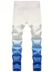 Boys Casual Gradient Denim Pants Slim Fit Spring Fall
