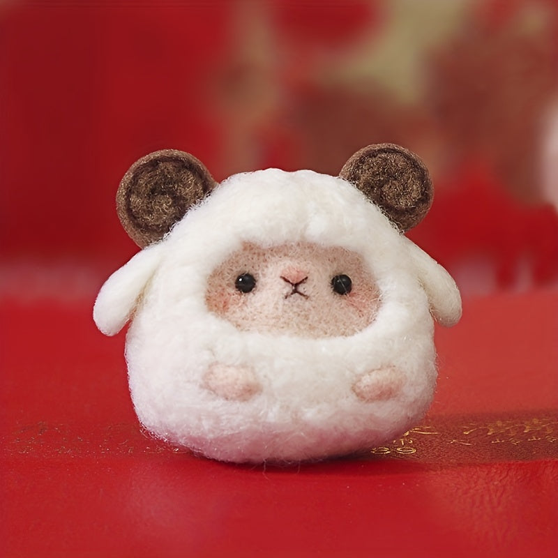 1pc Lamb Wool Felt Poking Diy Material Bag Needle Felting Gift