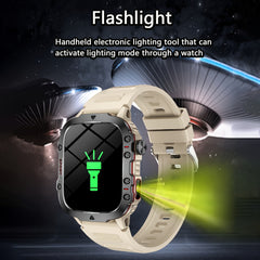 Unisex Smart Watch LED Flashlight Music Alerts Pedometer