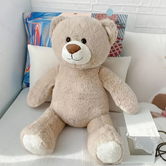 Large Stuffed Teddy Bear Plush Toy Red Bow Tie Muzzle & Eyes