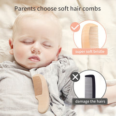 Baby Soft Comb Wooden Hair Brush Head Massage Comb