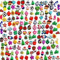 10 Silicone Bracelet Charms DIY Colorful Rubber Band Hair Rope Necklace Kit