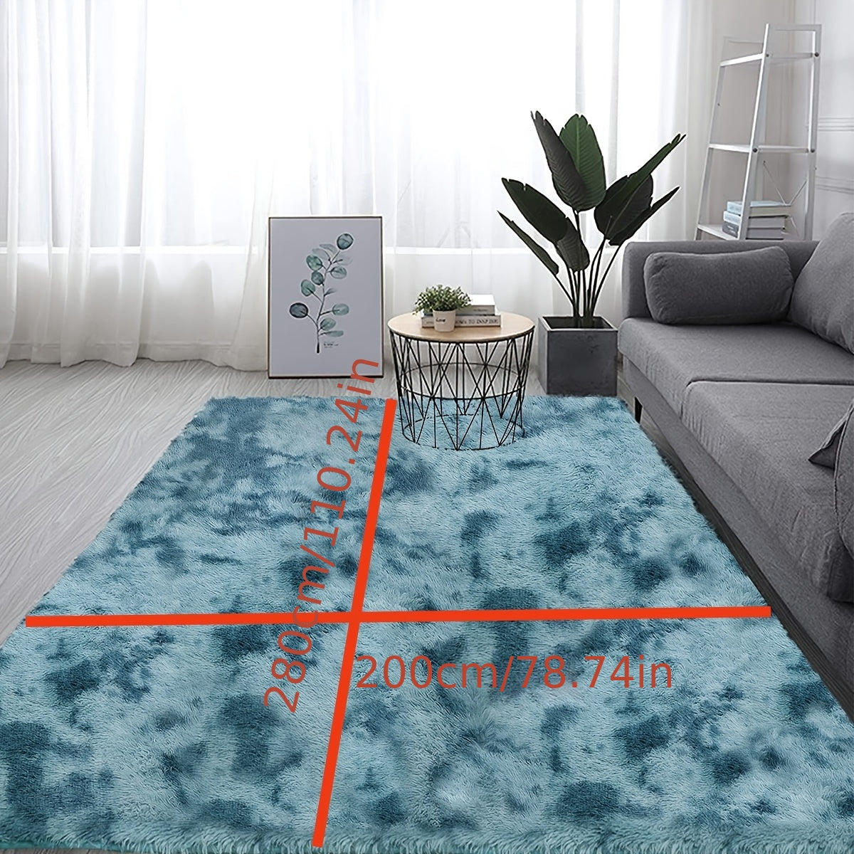 Modern Fluffy Floor Mat Non Slip Large Shaggy Indoor Carpet