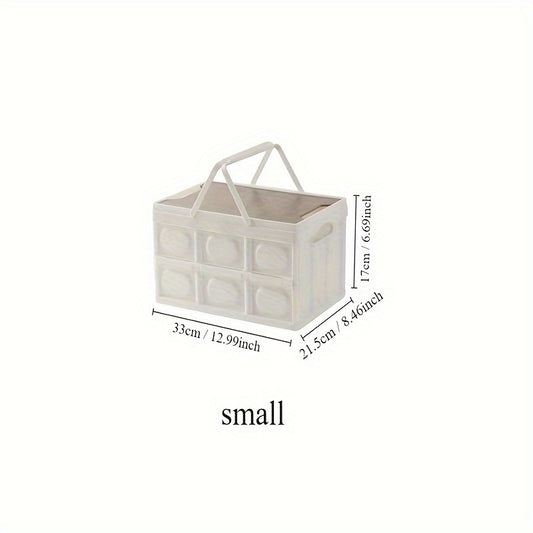 Wooden Cover Storage Bin With Portable Handle