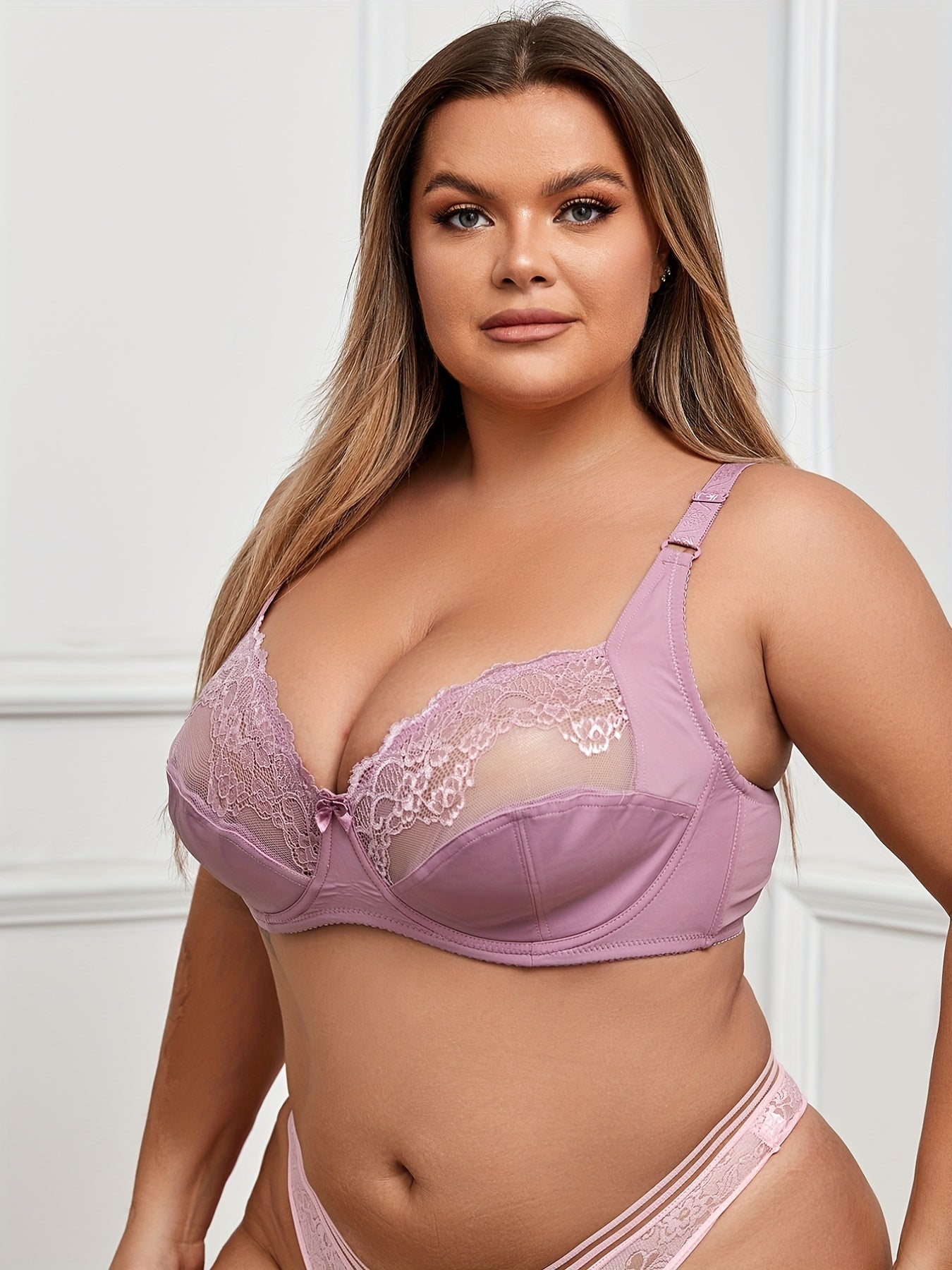 Sexy Bra Floral Lace Semi Sheer Bralette