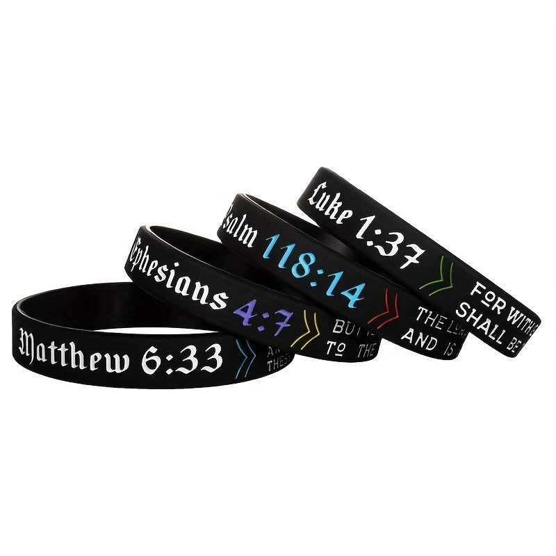 Bible Silicone Bracelet for Women's Faith Pray for Auspiciousness