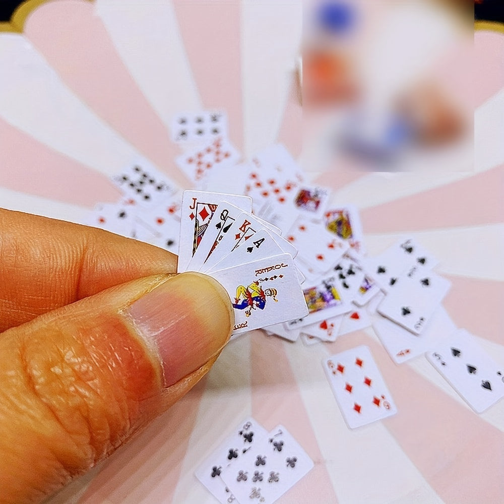 1pc Mini Poker Playing Cards Creative Gift Tabletop Game Travel Accessories