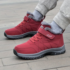 Fur Fleece Lined Snow Boots Waterproof Non Slip High Top Round Toe Shoes