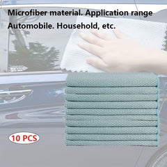 Microfiber Cleaning Towels 10pcs: Absorbent Hand Towels for Car Glass & Kitchen