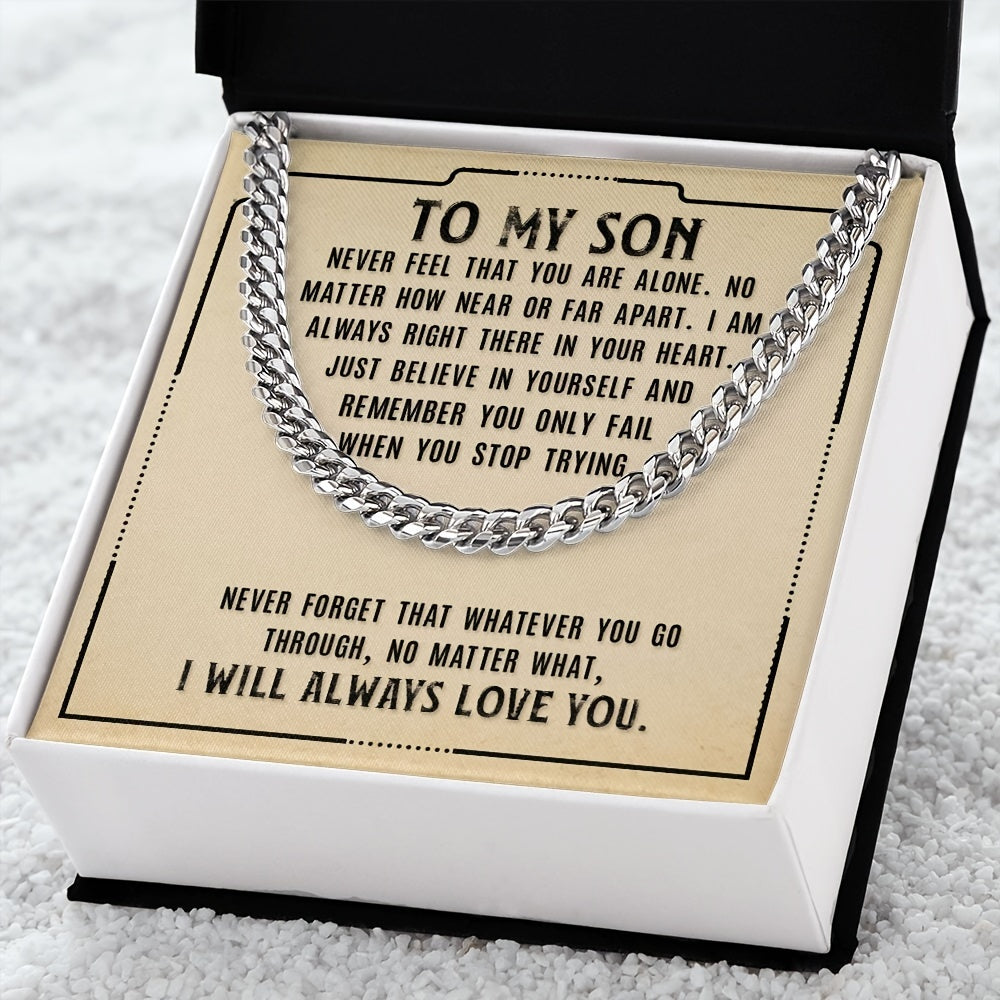 Son Necklace Titanium Steel Boys Birthday Gift