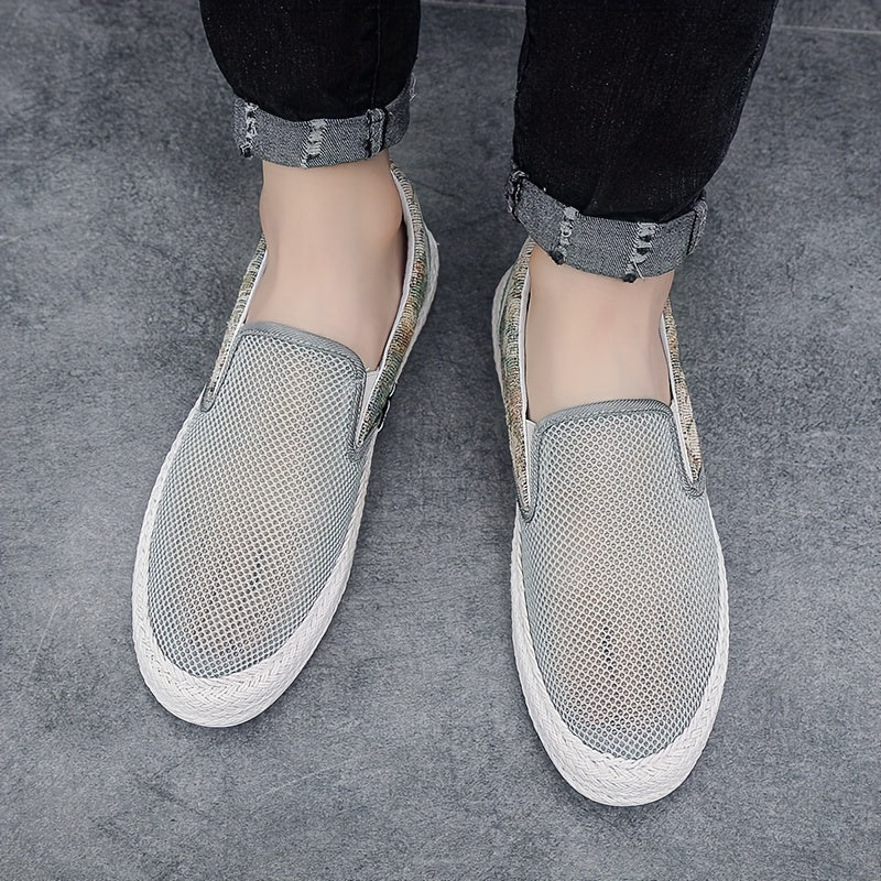 Men's Slip On Canvas Shoes Casual Flats For Walking Jogging
