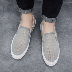Men's Slip On Canvas Shoes Casual Flats For Walking Jogging