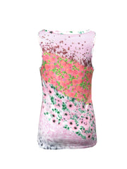 All Over Print Button Front Tank Top Women's Clothing