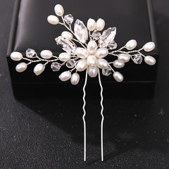 Wedding Bridal Hair Comb Crystal Faux Pearl Rhinestone Hairpin