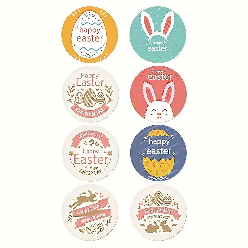 500PCS Easter Bunny Egg Decorative Self-adhesive Sticker