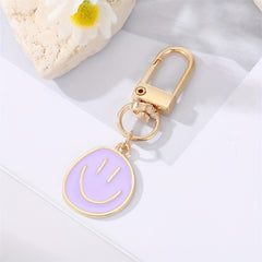 Cartoon Keychain Colorful Face Pendant Girl Heart Pendant