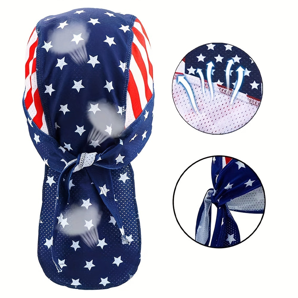 American Flag Skull Cap Pirate Hat Sweat Absorption Quick drying