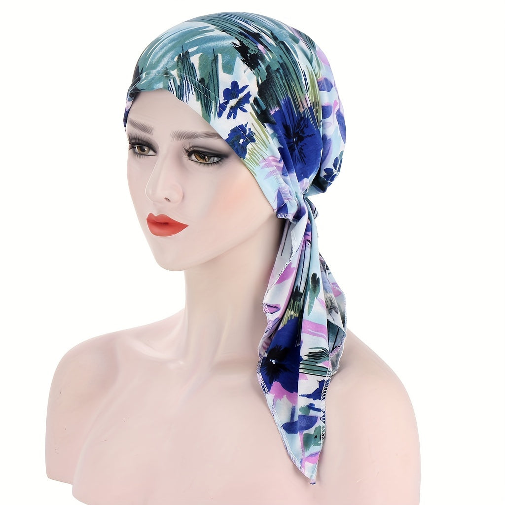 Vintage Print Ramadan Head Scarf Turban Cap Lightweight Bandana Chemo Cap