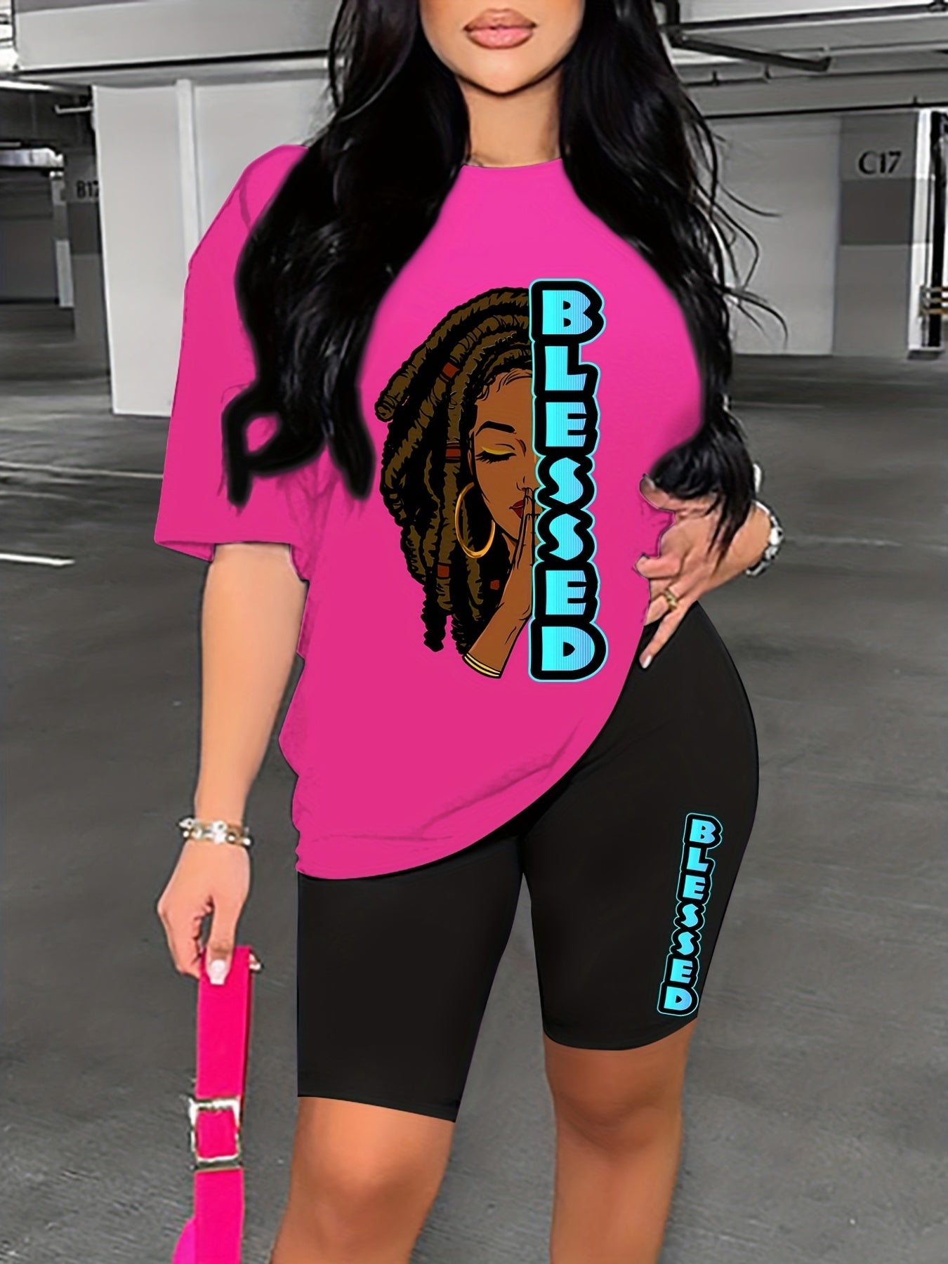 Colorblock Lounge Set & Cozy Shorts Women's Loungewear