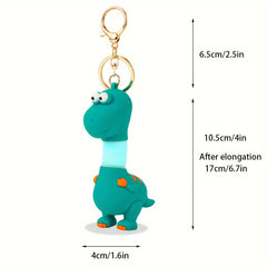 3D Dinosaur Keychain Retractable Sound Novelty Keychain