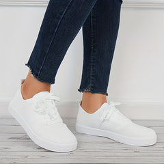 Women's Lace-up Mesh Weaving Sneakers Breathable Platform Shoes