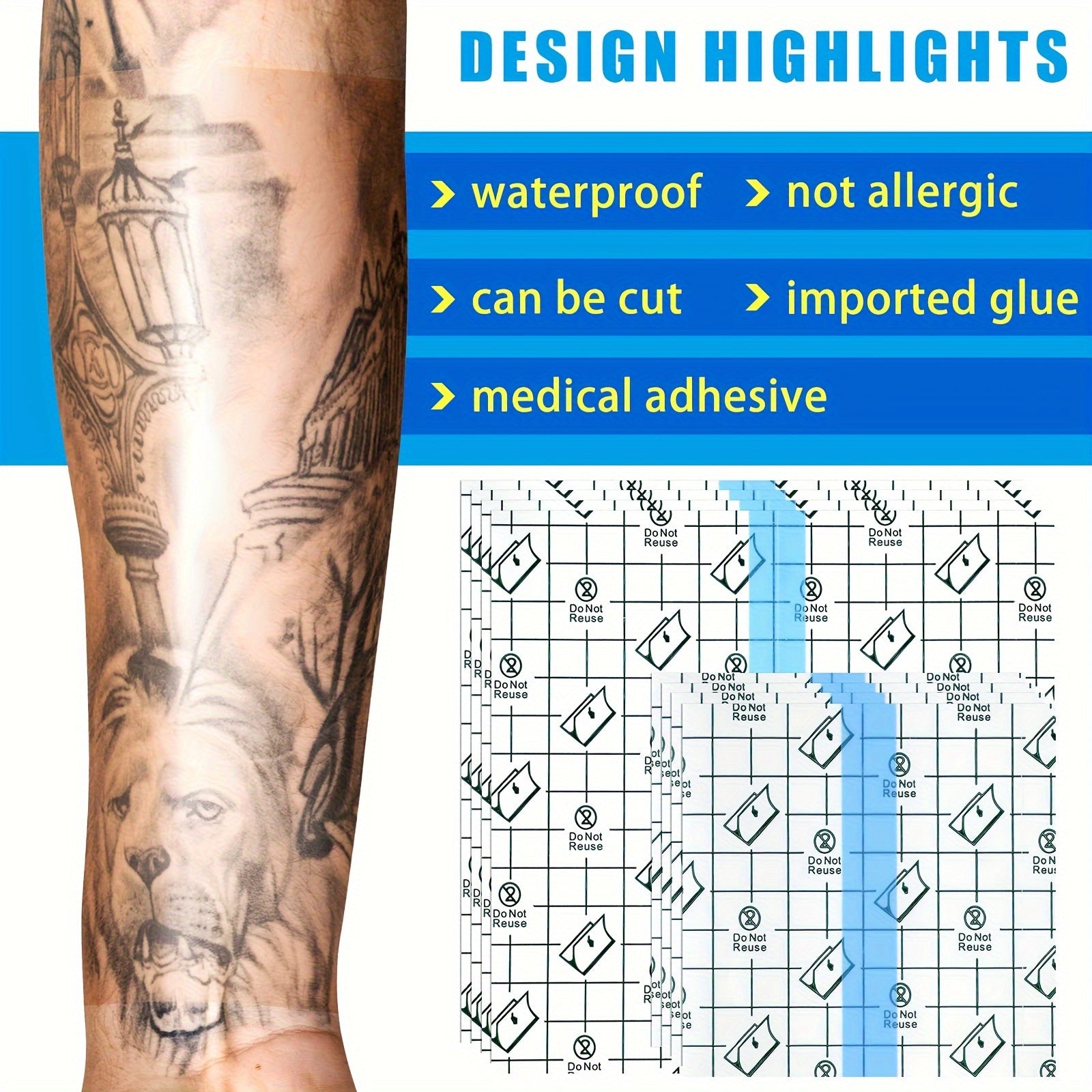 20pcs Transparent Waterproof Bandage Large Clear Adhesive Bandages