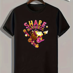 Happiness Print Men's Graphic T-Shirt