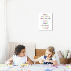 Rainbow Classroom Rules Poster - Playroom Decor