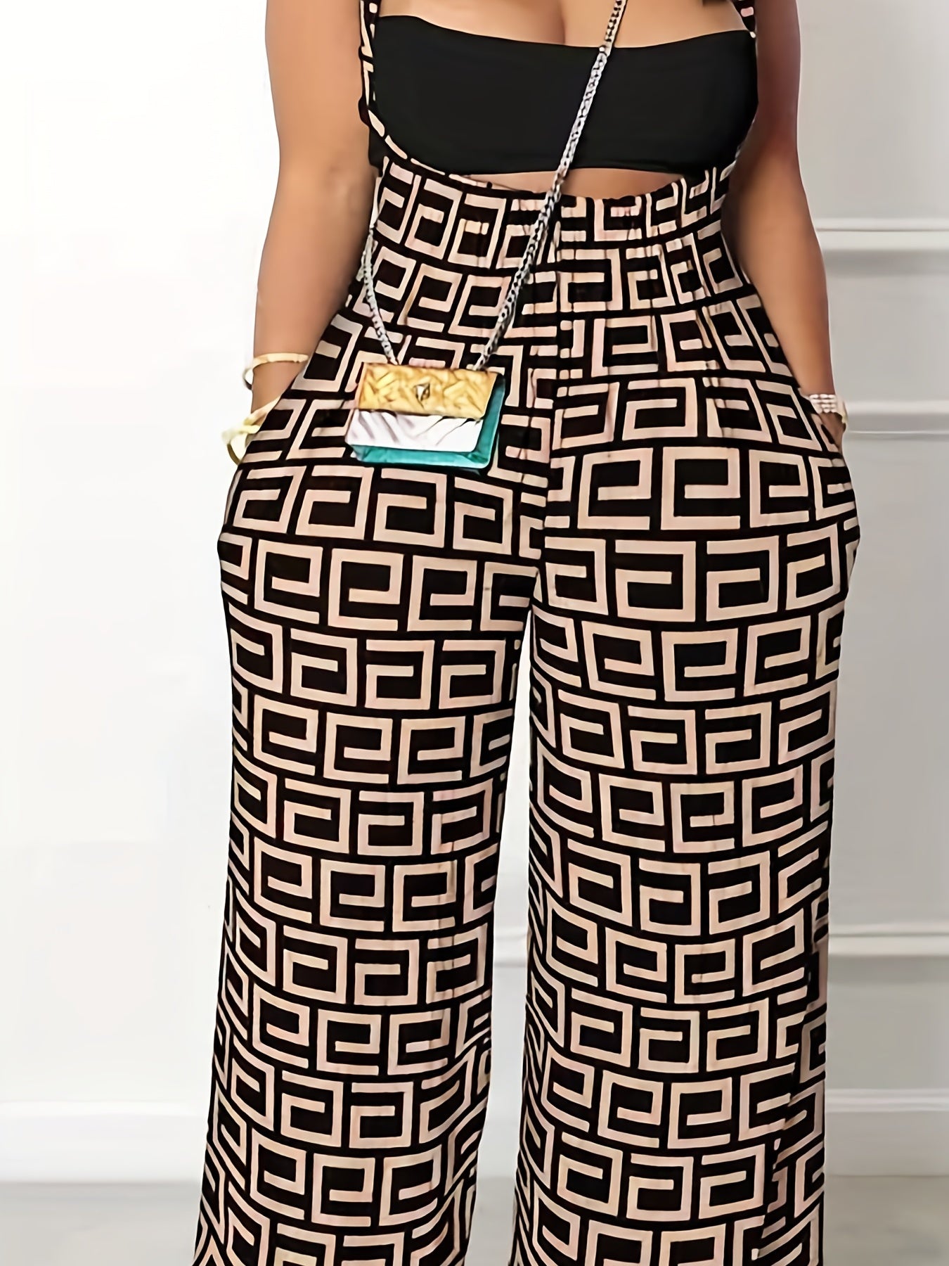 All Over Print Overall Jumpsuit Casual Overall Jumpsuit
