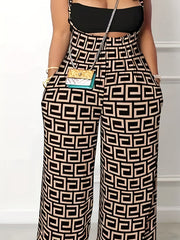All Over Print Overall Jumpsuit Casual Overall Jumpsuit