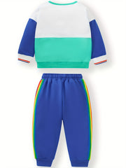 Toddler Boy's Cotton 2pcs Sweatshirt & Sweatpants Set ALWAYS HAPPY Print
