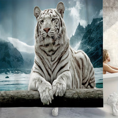 3D Digital Printing Bathroom Shower Curtain Waterproof Multifunctional Curtain