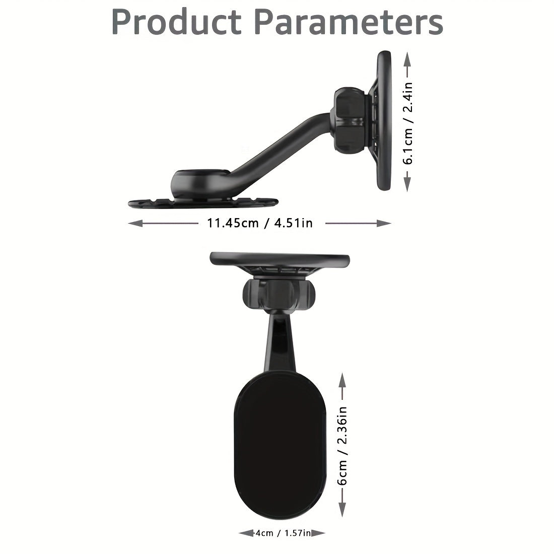 Magnetic Car Phone Mount for iPhone 14 13 12 Pro Max Mini Plus & MagSafe Cases