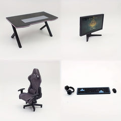 1:12 Dollhouse Mini Computer Gaming Desk