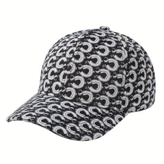 Geometric C Jacquard Baseball Cap Hip Hop Dad Hats Vintage Adjustable Sun Hats