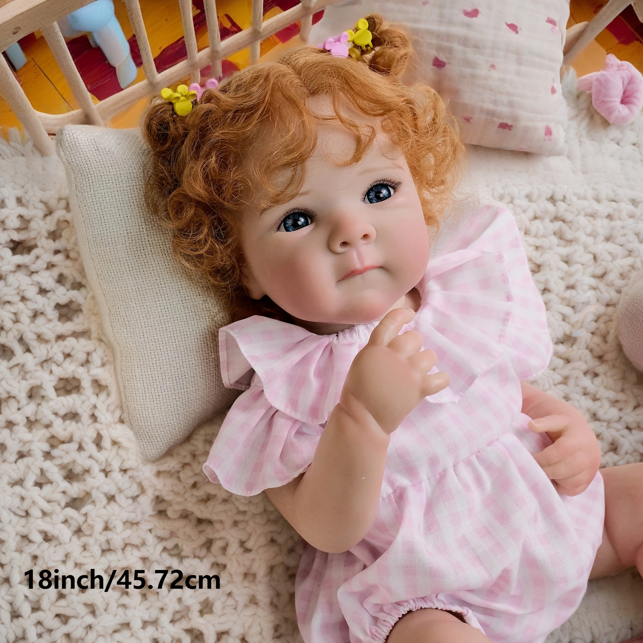 Realistic 19 Inch Vinyl Plush Bettie Reborn Doll with Open Eyes