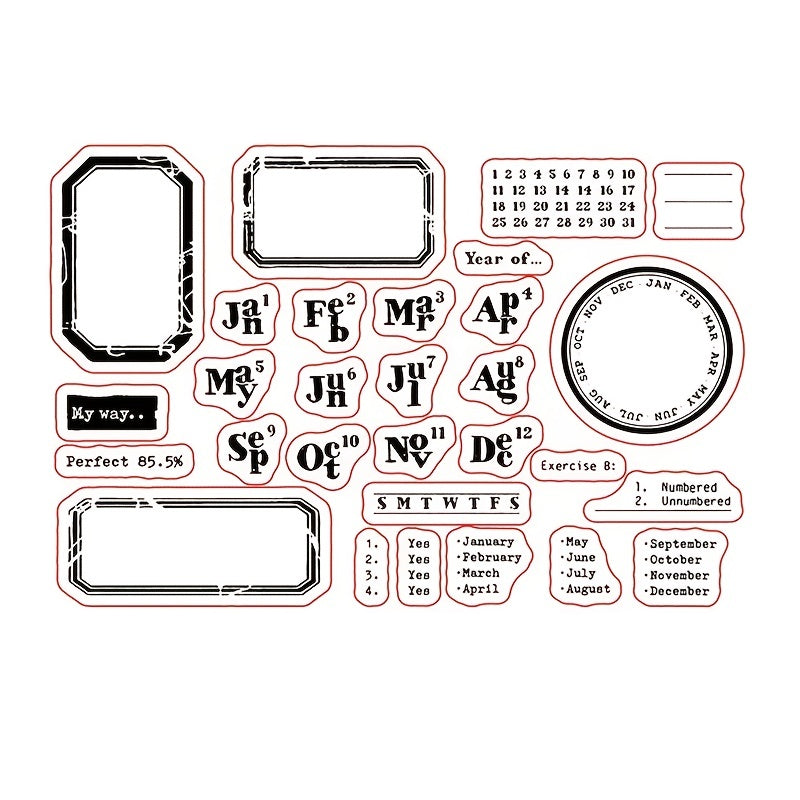 Date Silicone Transparent Stamp for Scrapbooking and Card Making